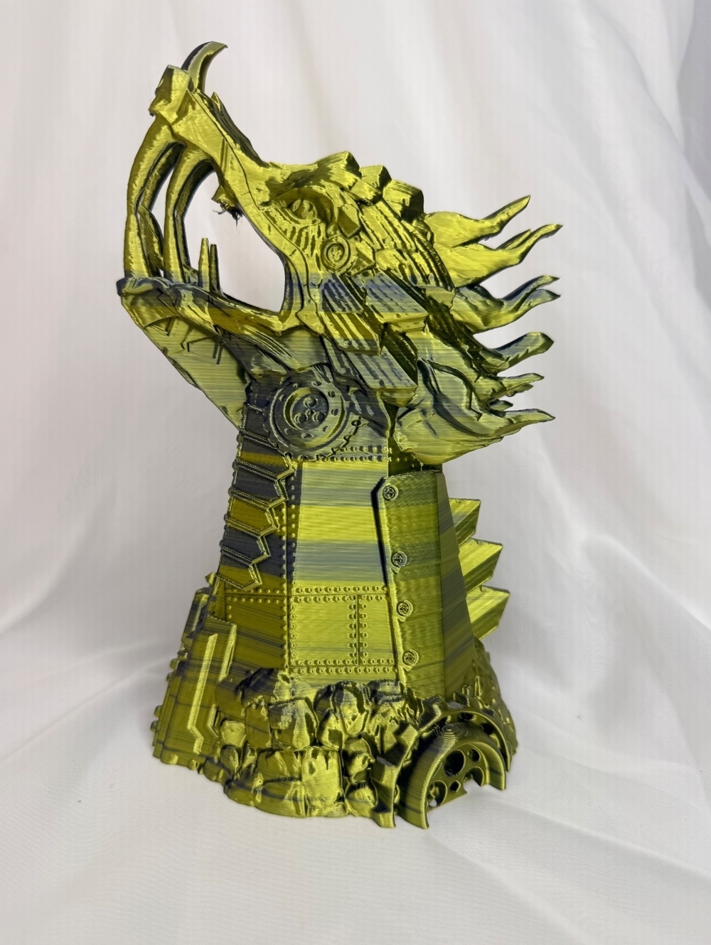 Green and Grey Dragon Dice Tower for D&D Tabletop Gaming 9” 3D Printed